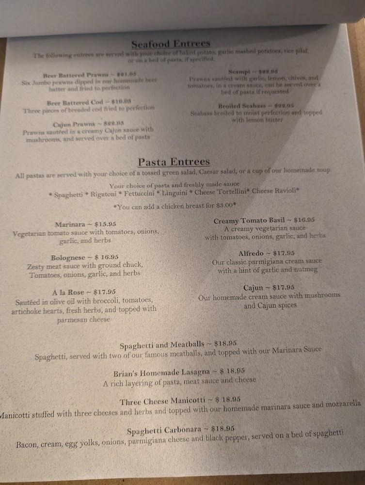 T&A Restaurant (Rose's Cafe) Menu image 3